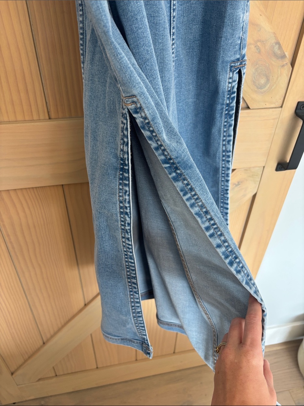 WESTERN STYLE🐎 American Eagle Outfitters Light Blue Denim Dress - Picture 7 of 9